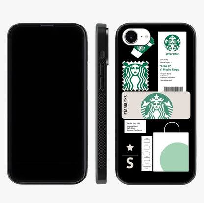 Starbucks Mocha Glass Case displayed upright for full design visibility and premium finish.