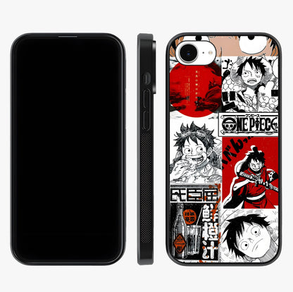 Strawhat Chaos Panels Glass Case displayed upright for full design visibility and premium finish.