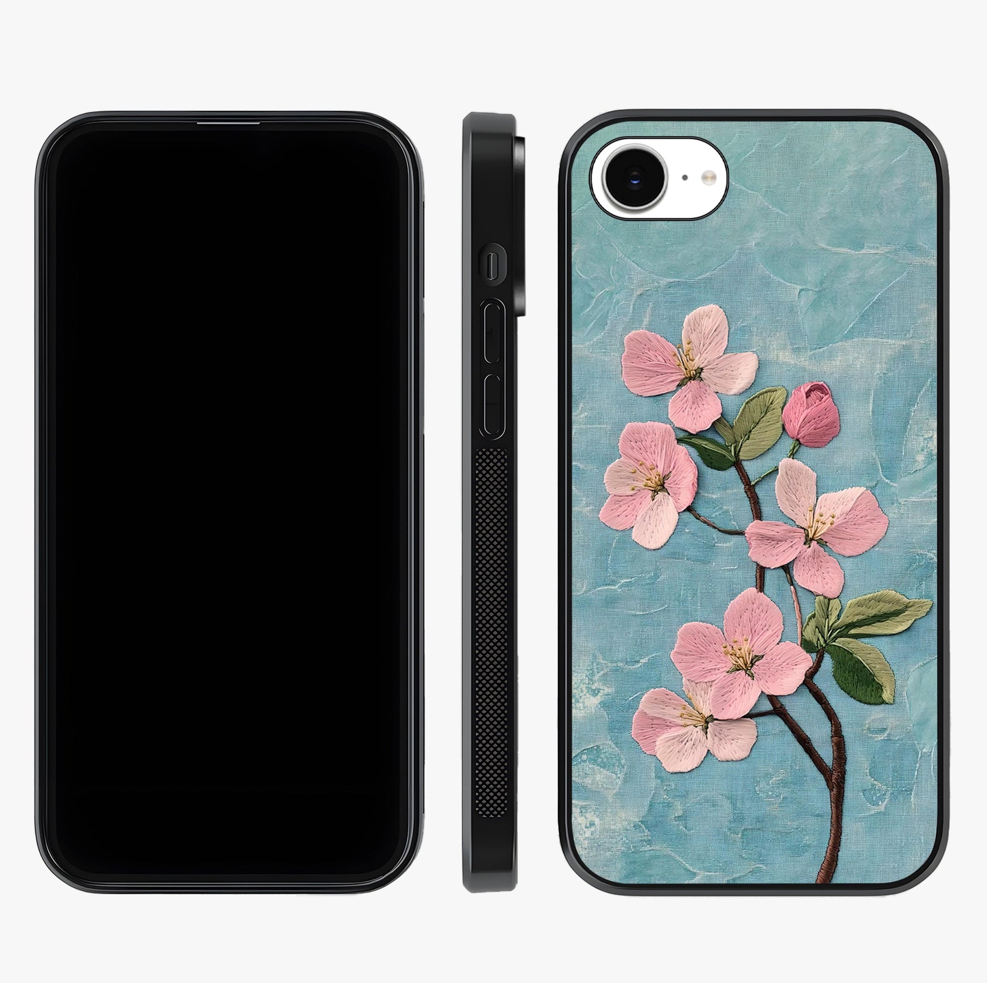 Threaded Blossom Breeze Glass Case displayed upright for full design visibility and premium finish.