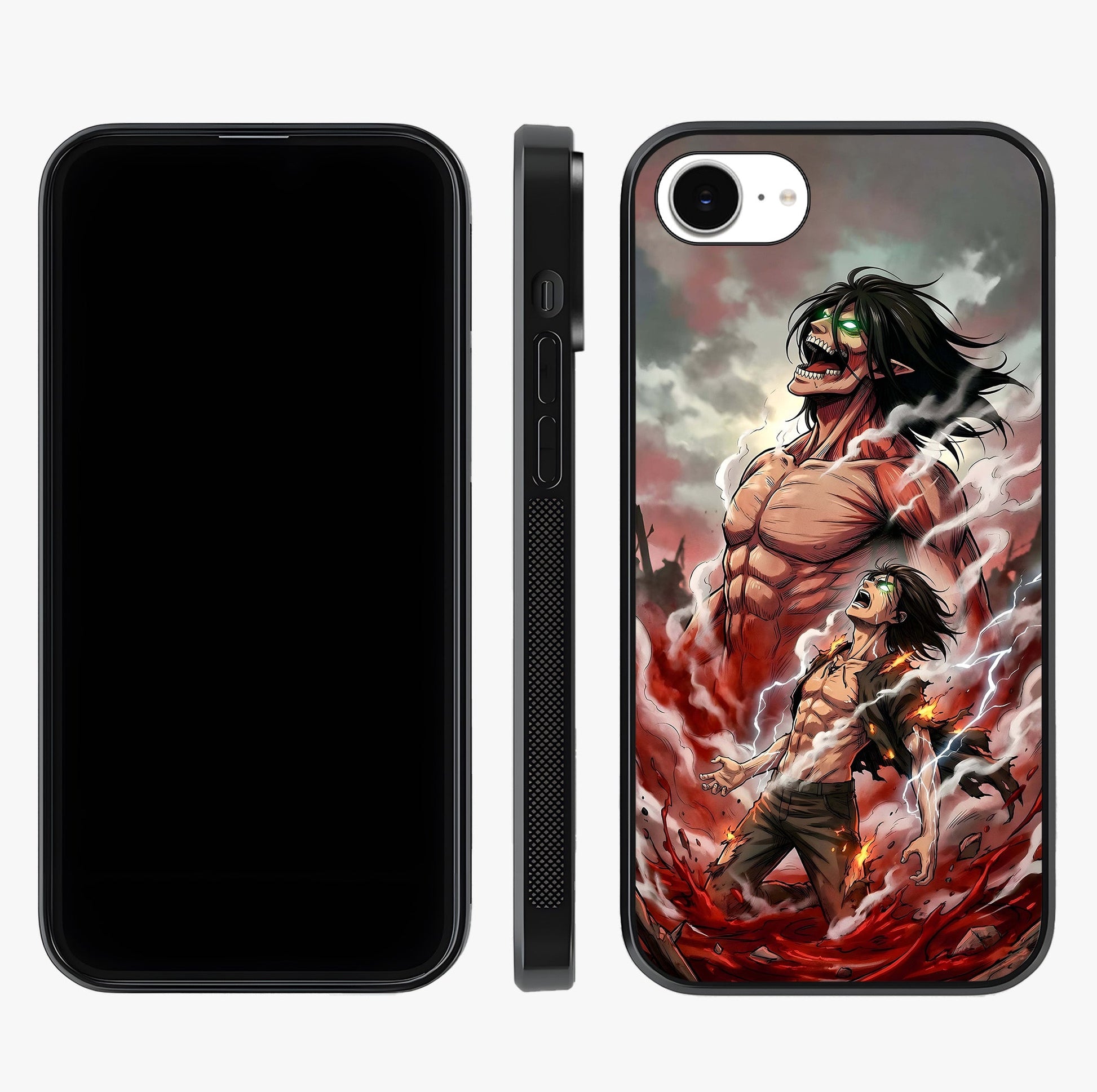 Titan Awakening Fury Glass Case displayed upright for full design visibility and premium finish.