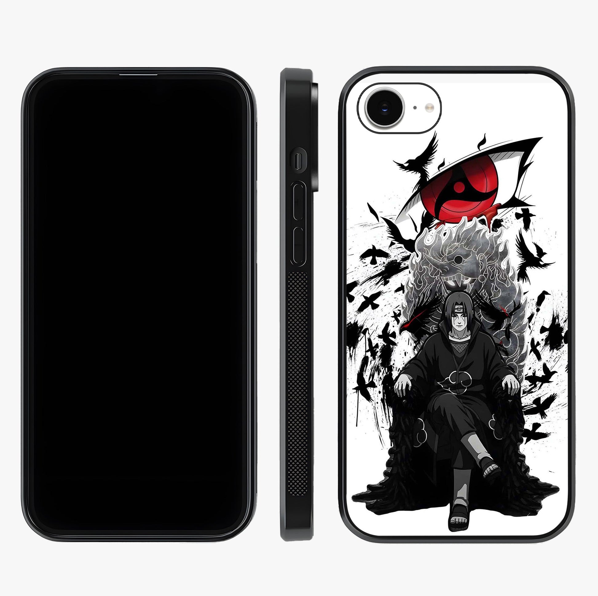 Uchiha Shadow Throne Glass Case displayed upright for full design visibility and premium finish.