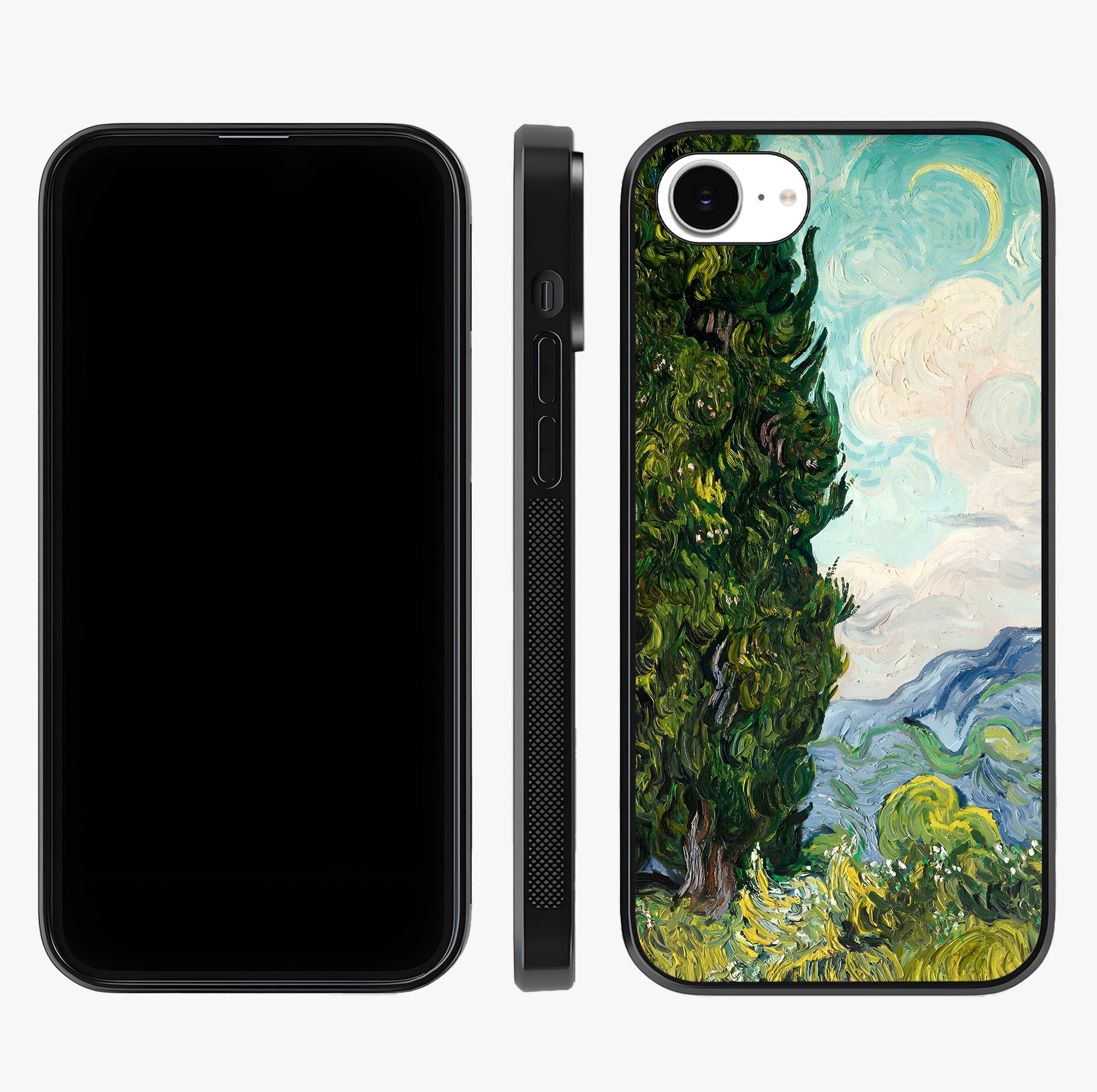 Van Gogh Vintage Art Glass Case displayed upright for full design visibility and premium finish.