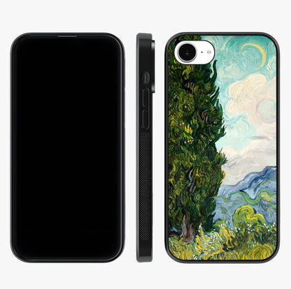 Van Gogh Vintage Art Glass Case displayed upright for full design visibility and premium finish.