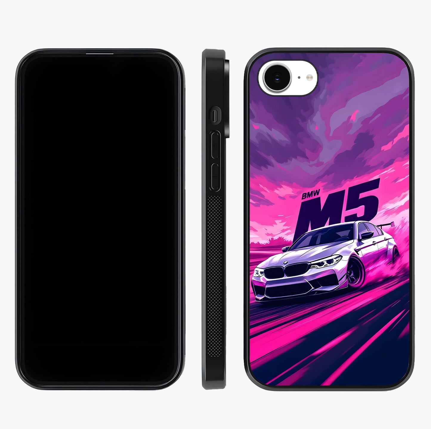 Velocity Drift Pulse Glass Case displayed upright for full design visibility and premium finish.
