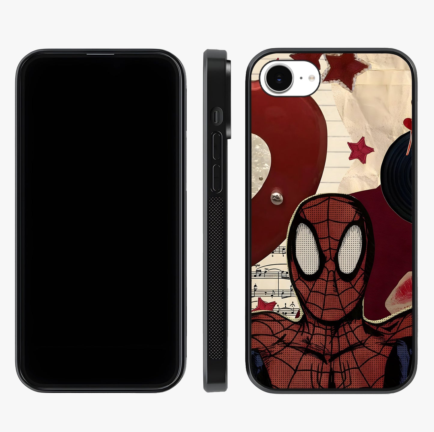 Web Warrior Vibes Glass Case displayed upright for full design visibility and premium finish.