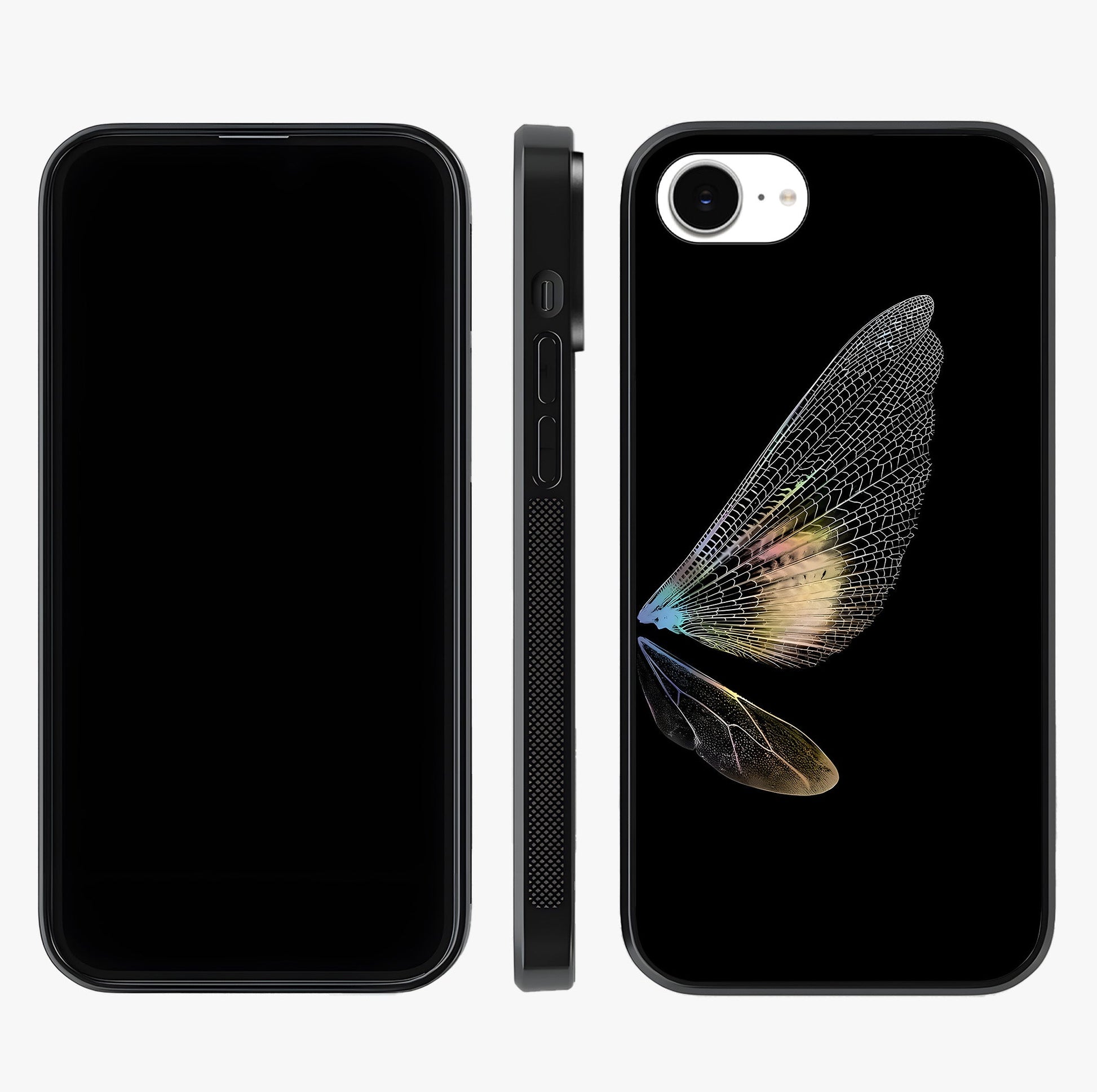 Whispers Of Wings Glass Case displayed upright for full design visibility and premium finish.