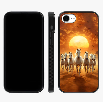 Wild Sunset Majesty Glass Case displayed upright for full design visibility and premium finish.