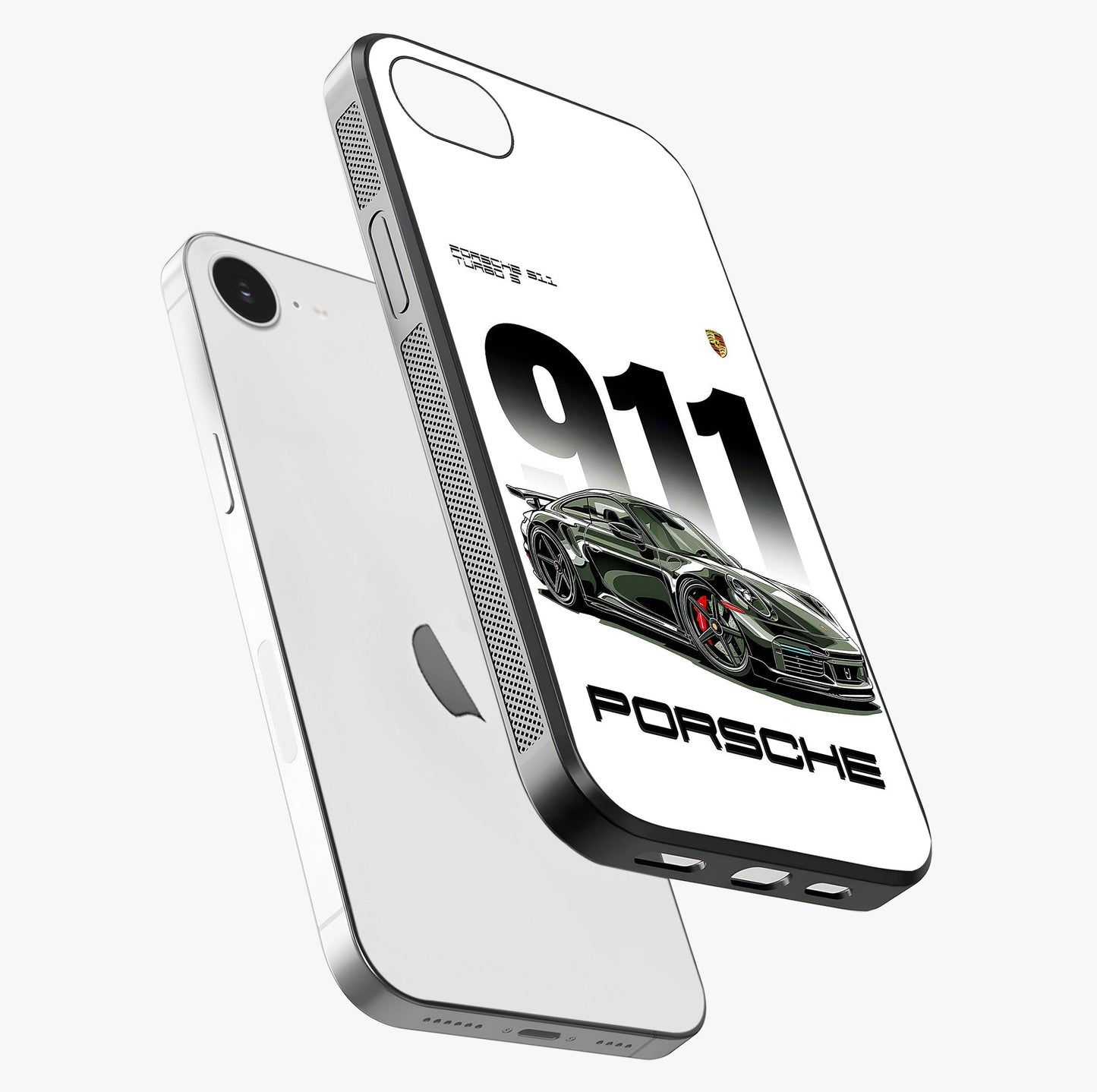 911 Turbo Dominance Glass Case laid diagonally highlighting side profile, edges and glossy glass shine.