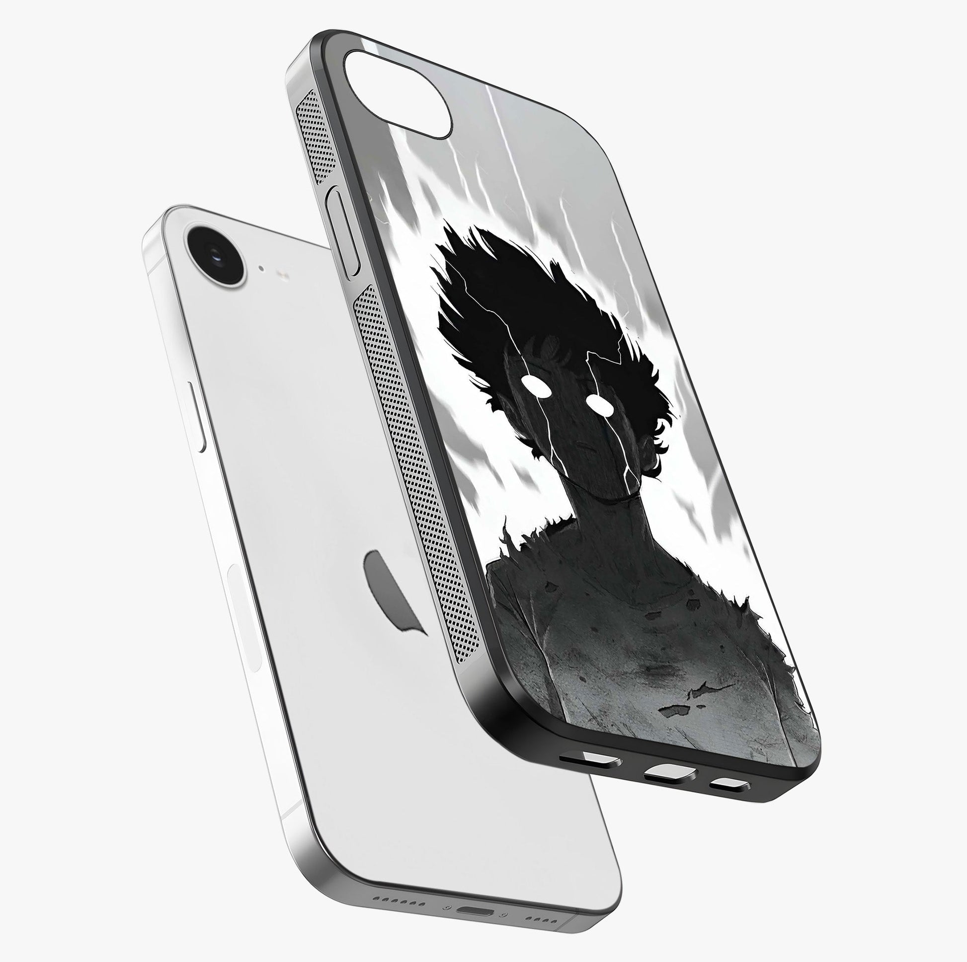 Awakened Inner Rage Glass Case laid diagonally highlighting side profile, edges and glossy glass shine.