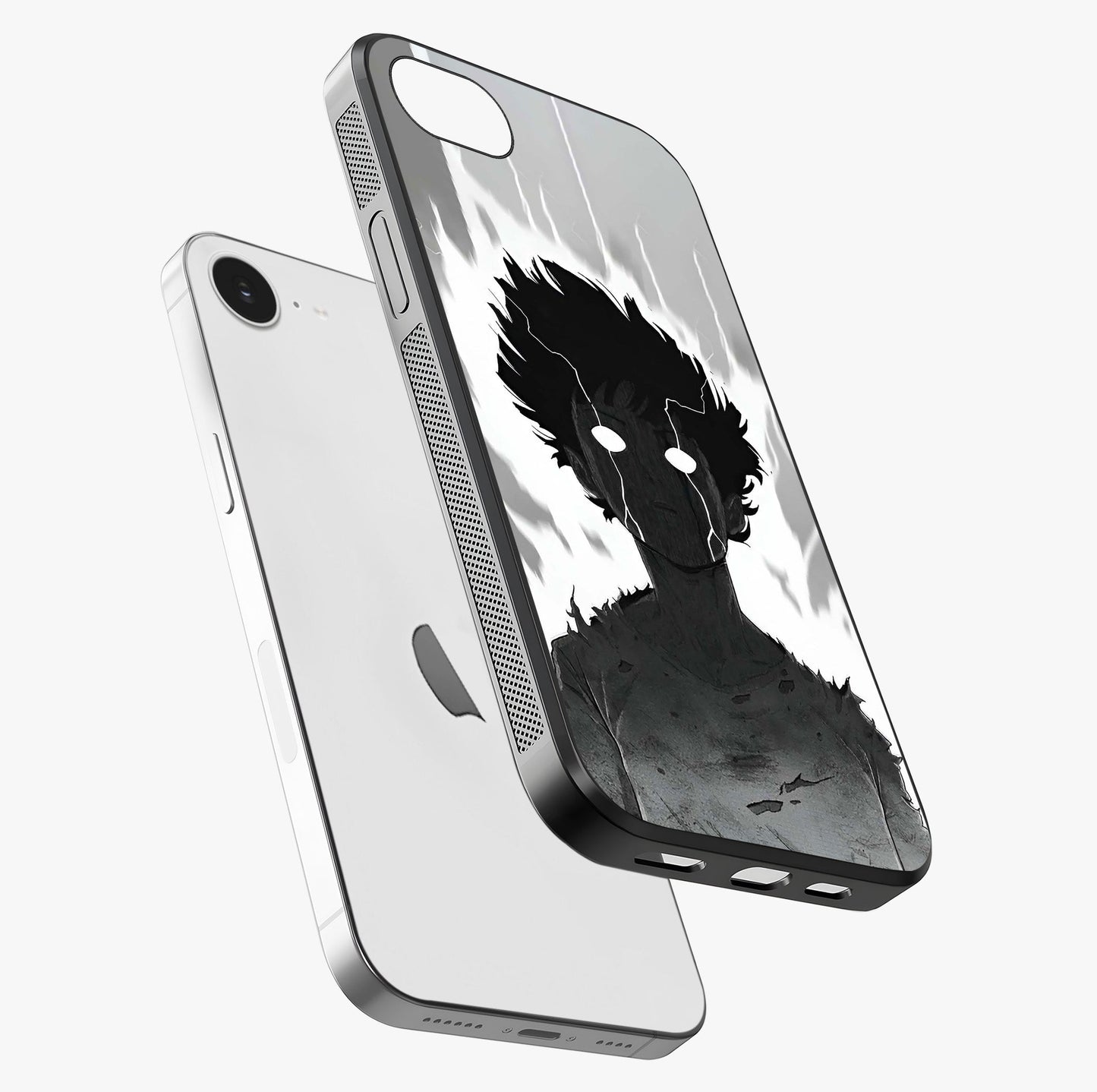 Awakened Inner Rage Glass Case laid diagonally highlighting side profile, edges and glossy glass shine.