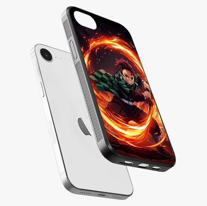 Blazing Sword Resolve Glass Case laid diagonally highlighting side profile, edges and glossy glass shine.