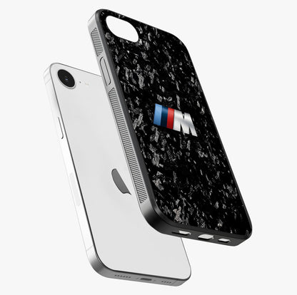 Carbon Speed Mark Glass Case laid diagonally highlighting side profile, edges and glossy glass shine.