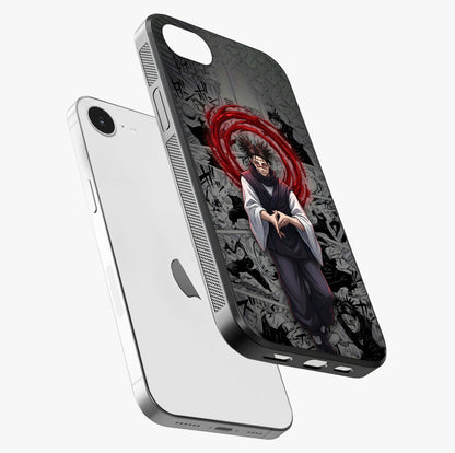Cursed Ritual Ascension Glass Case laid diagonally highlighting side profile, edges and glossy glass shine.