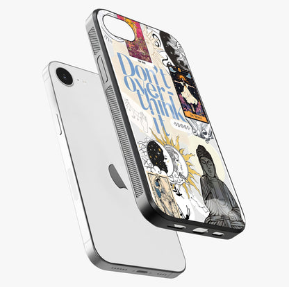 Ethereal Thoughts Glass Case laid diagonally highlighting side profile, edges and glossy glass shine.