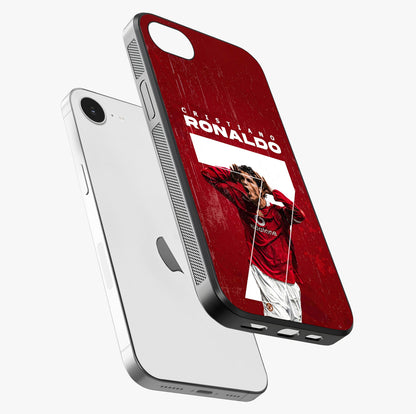 Goal Celebration Legacy Glass Case laid diagonally highlighting side profile, edges and glossy glass shine.