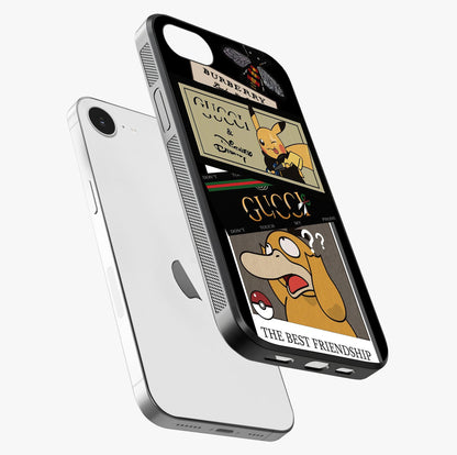 Gucci Play Mashup Glass Case laid diagonally highlighting side profile, edges and glossy glass shine.