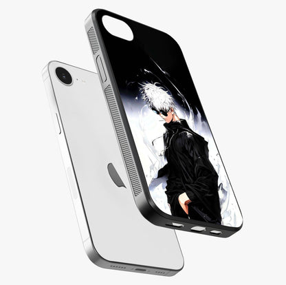 Limitless Shadow King Glass Case laid diagonally highlighting side profile, edges and glossy glass shine.