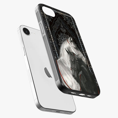 Majestic Ride Legacy Glass Case laid diagonally highlighting side profile, edges and glossy glass shine.