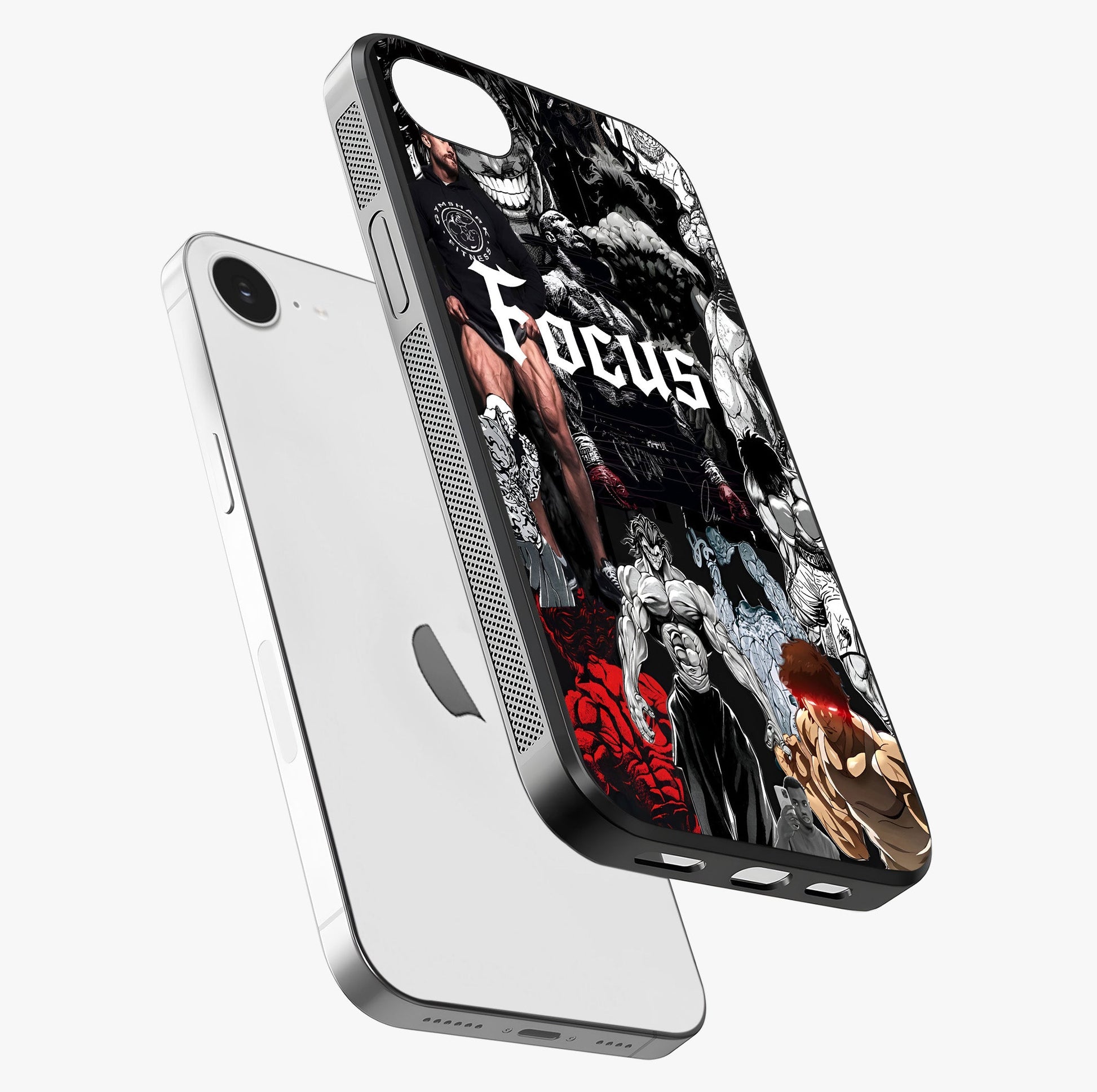 Relentless Power Focus Glass Case laid diagonally highlighting side profile, edges and glossy glass shine.