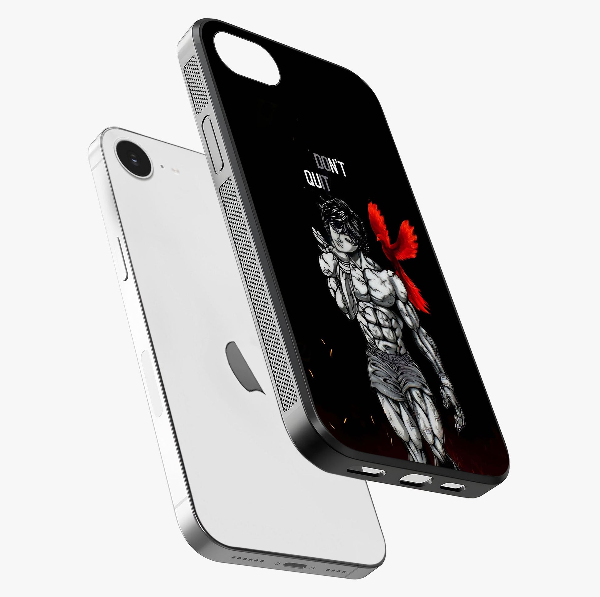 Rise Beyond Limits Glass Case laid diagonally highlighting side profile, edges and glossy glass shine.