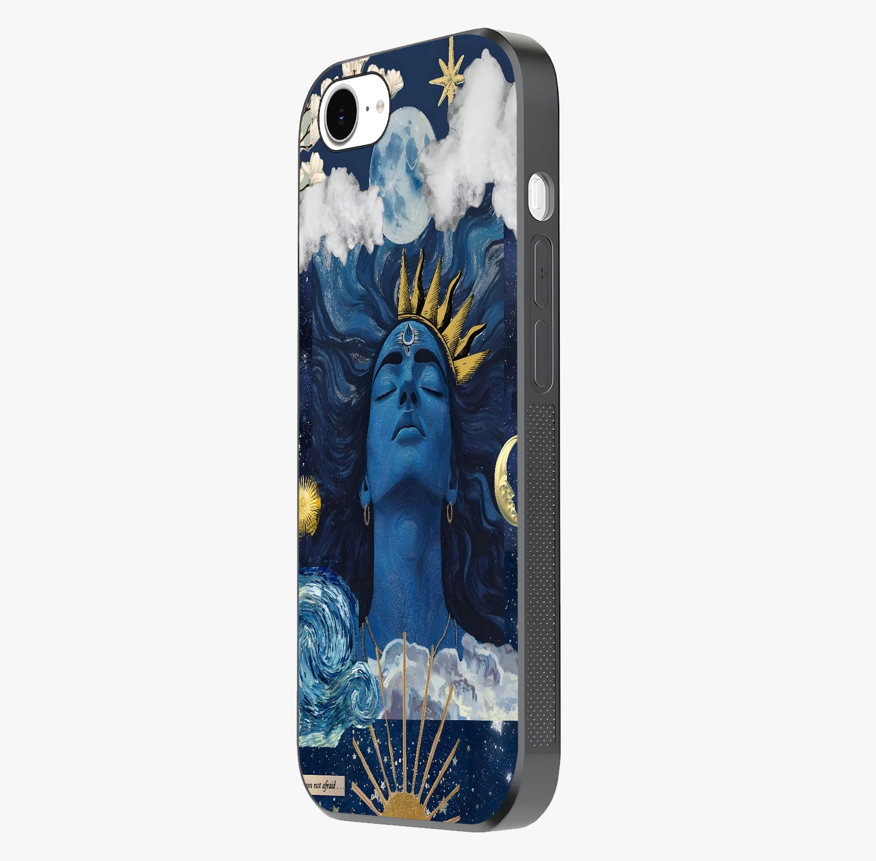 Aesthetic Lord Shiva Glass Case photographed in natural light showing reflective finish and design depth.