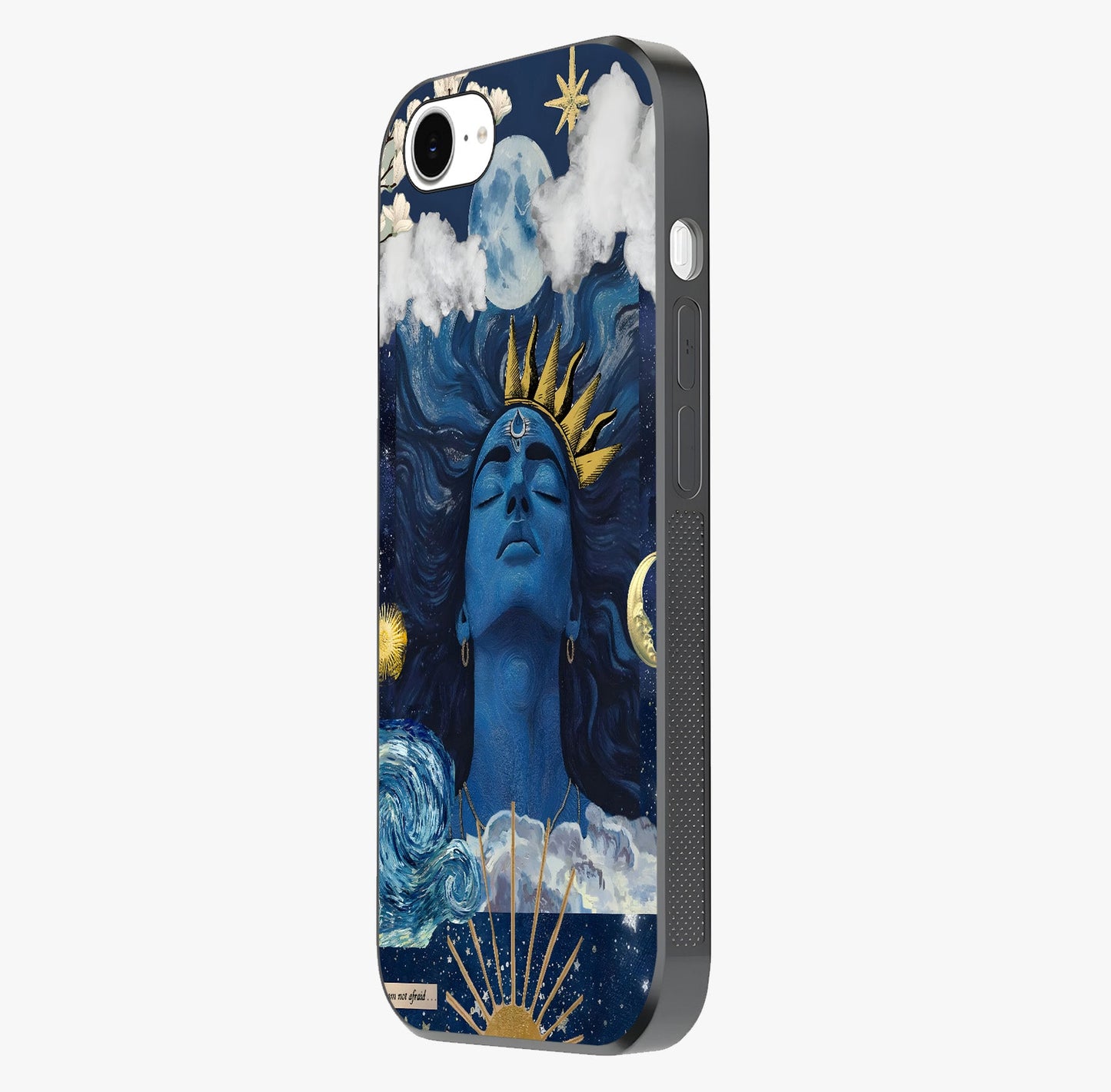 Aesthetic Lord Shiva Glass Case photographed in natural light showing reflective finish and design depth.