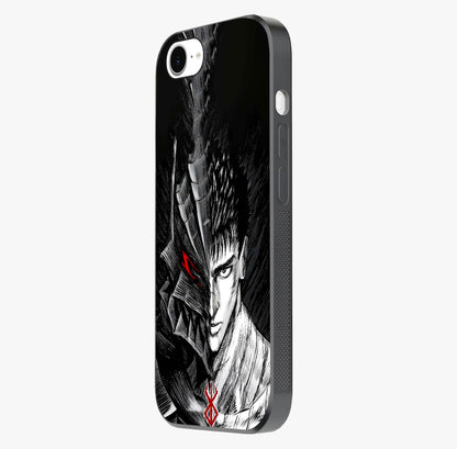Berserker Blood Oath Glass Case photographed in natural light showing reflective finish and design depth.