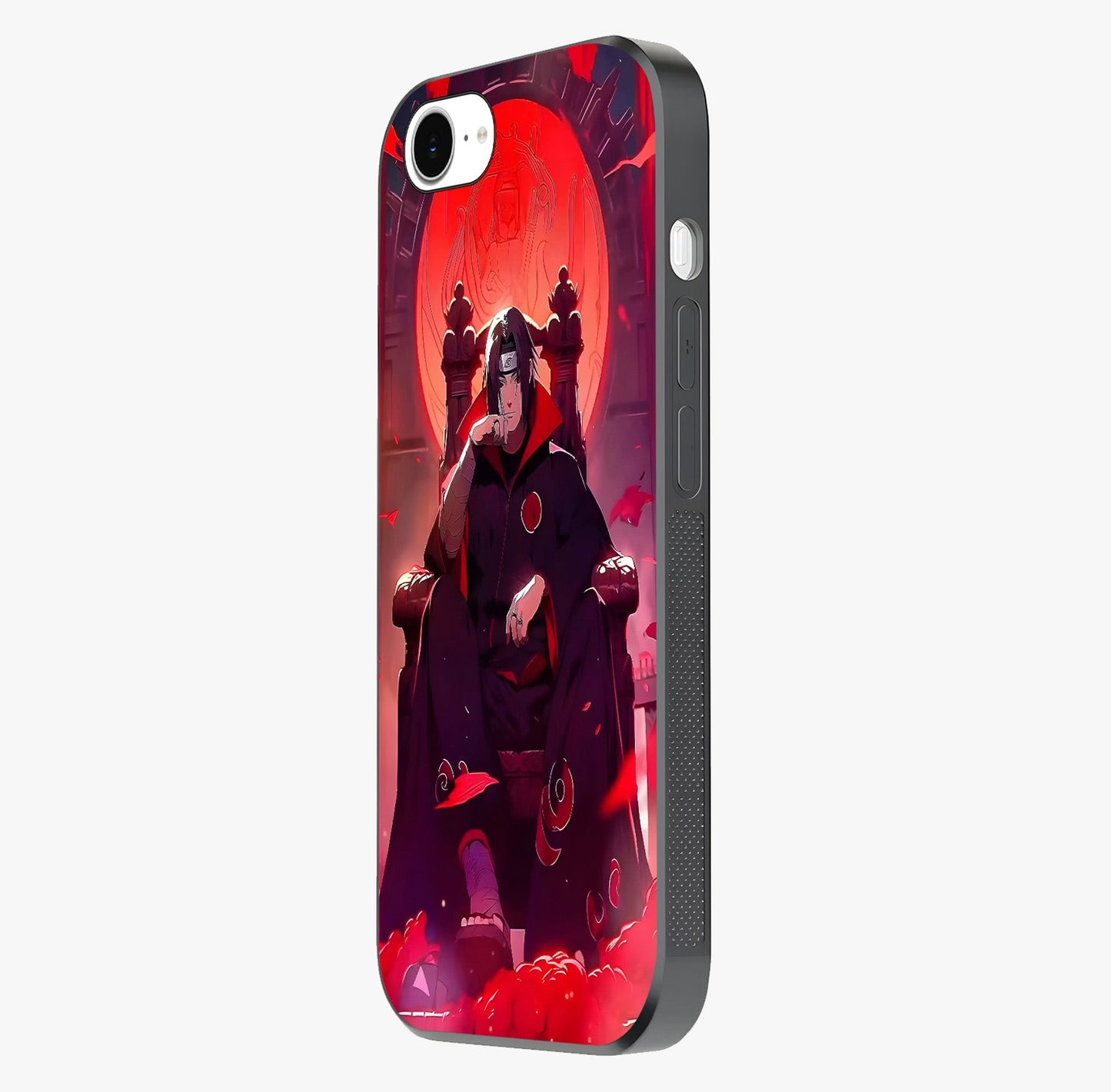 Blood Moon Sovereign Glass Case photographed in natural light showing reflective finish and design depth.