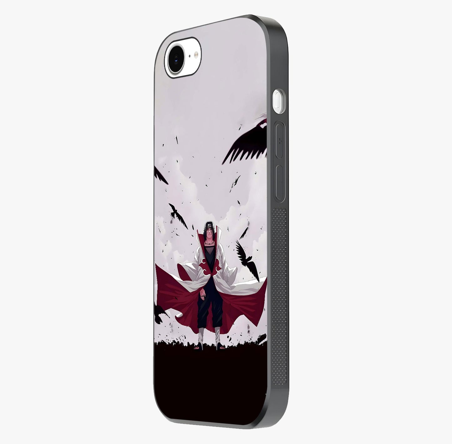 Crimson Crow Ascension Glass Case photographed in natural light showing reflective finish and design depth.