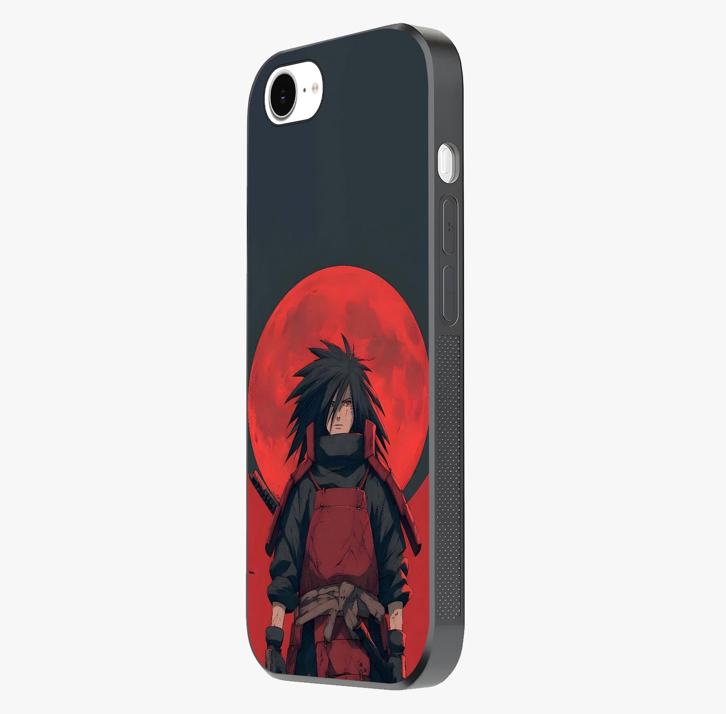 Crimson Moon Warlord Glass Case photographed in natural light showing reflective finish and design depth.