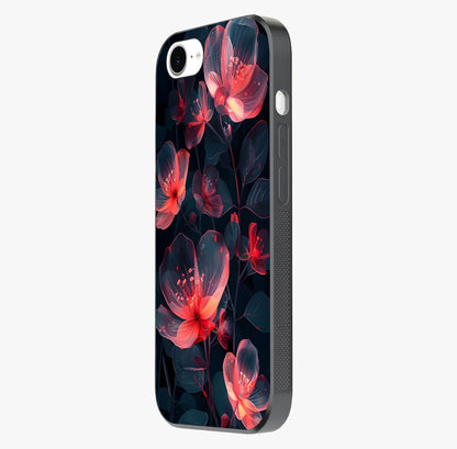 Dark Shade Of Flower Glass Case photographed in natural light showing reflective finish and design depth.