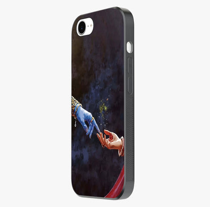 Divine Touch Eternal Glass Case photographed in natural light showing reflective finish and design depth.