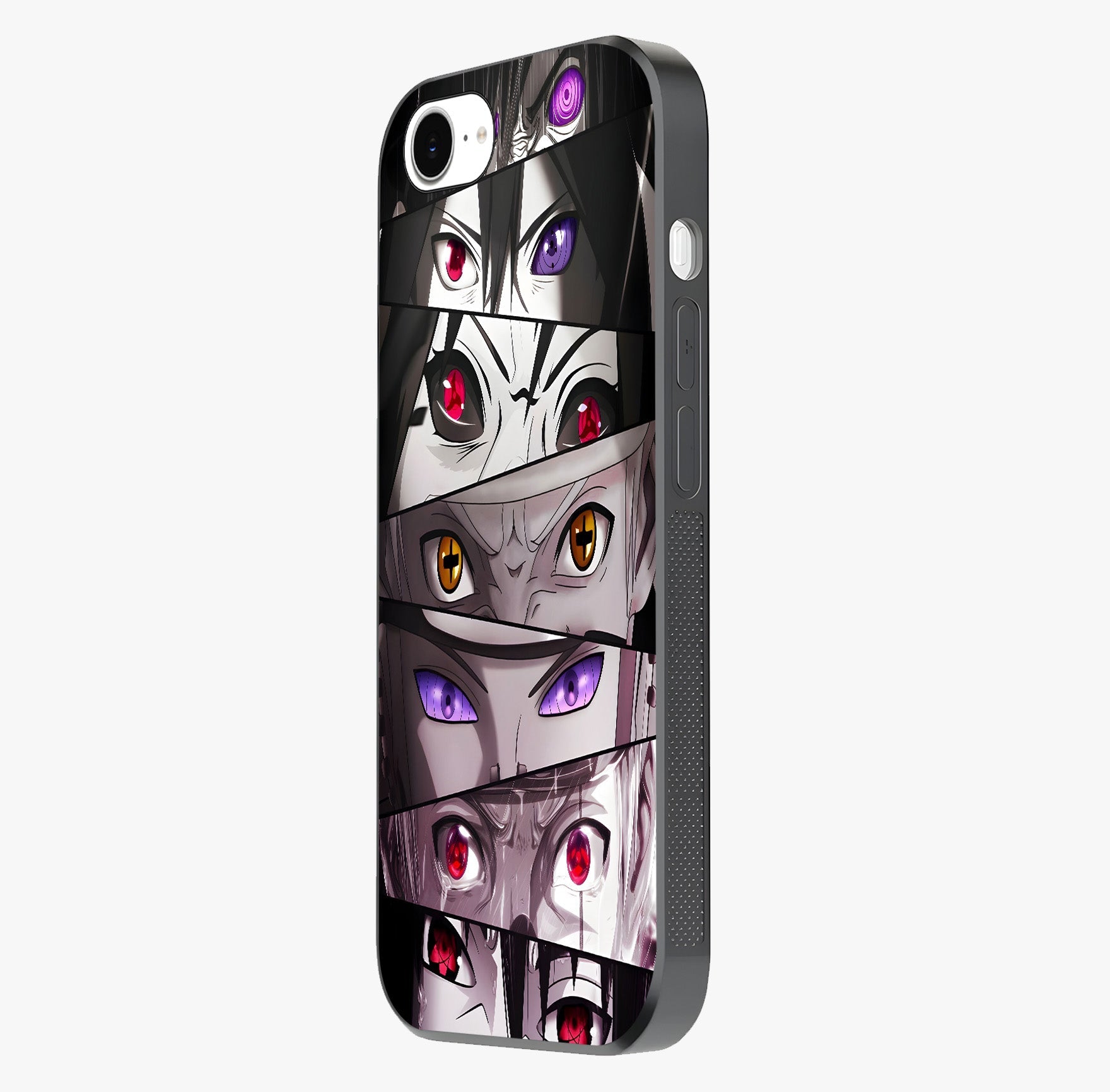 Eyes Of Destiny Glass Case photographed in natural light showing reflective finish and design depth.