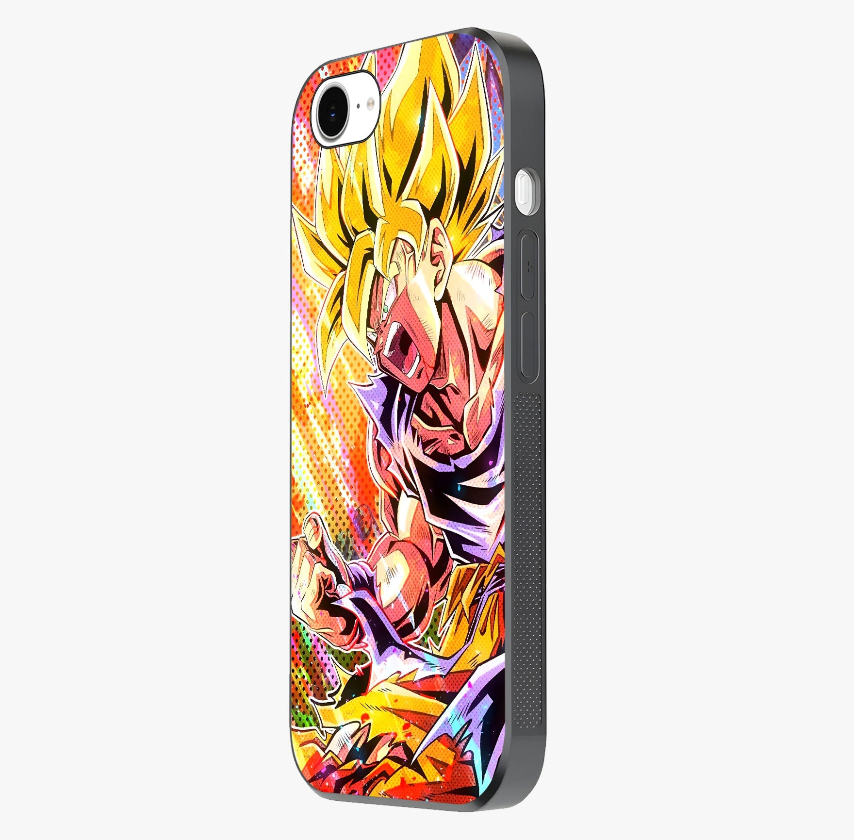 Firing Goku Glass Case photographed in natural light showing reflective finish and design depth.