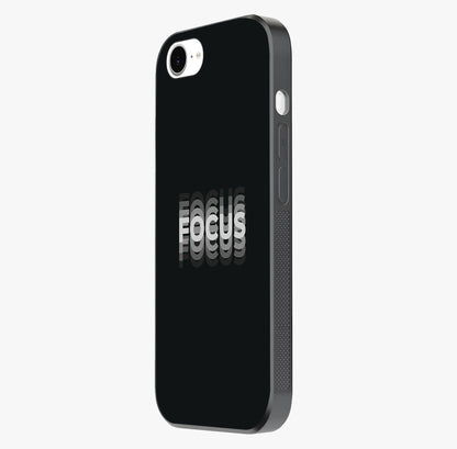 Focus Mode On Glass Case photographed in natural light showing reflective finish and design depth.