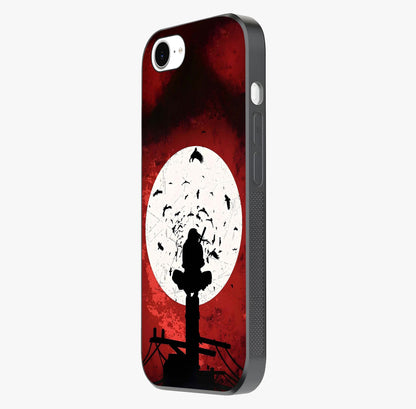 Itachi Limited Edition Naruto Anime Glass Case photographed in natural light showing reflective finish and design depth.