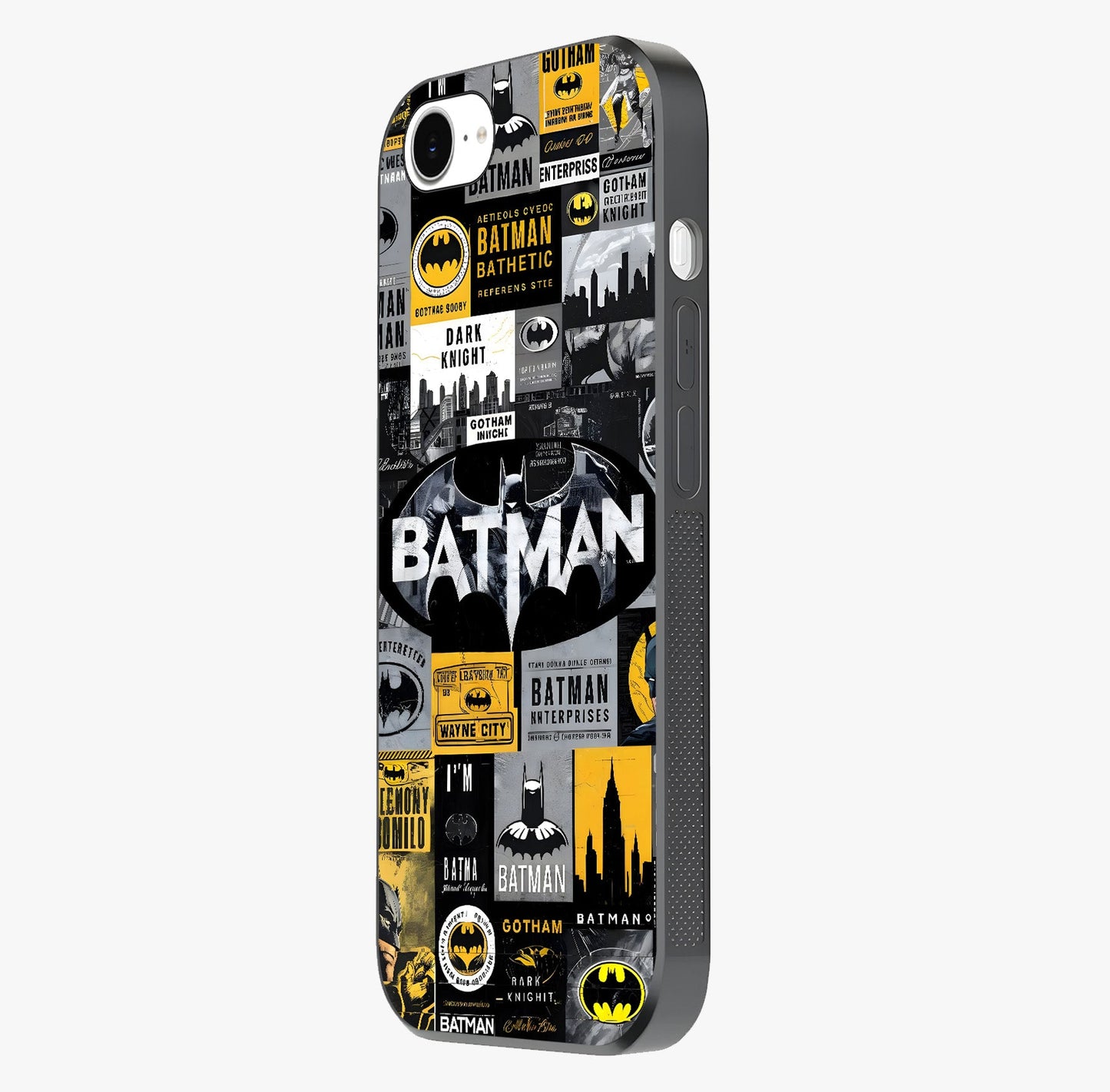 Knight Gotham Rise Glass Case photographed in natural light showing reflective finish and design depth.