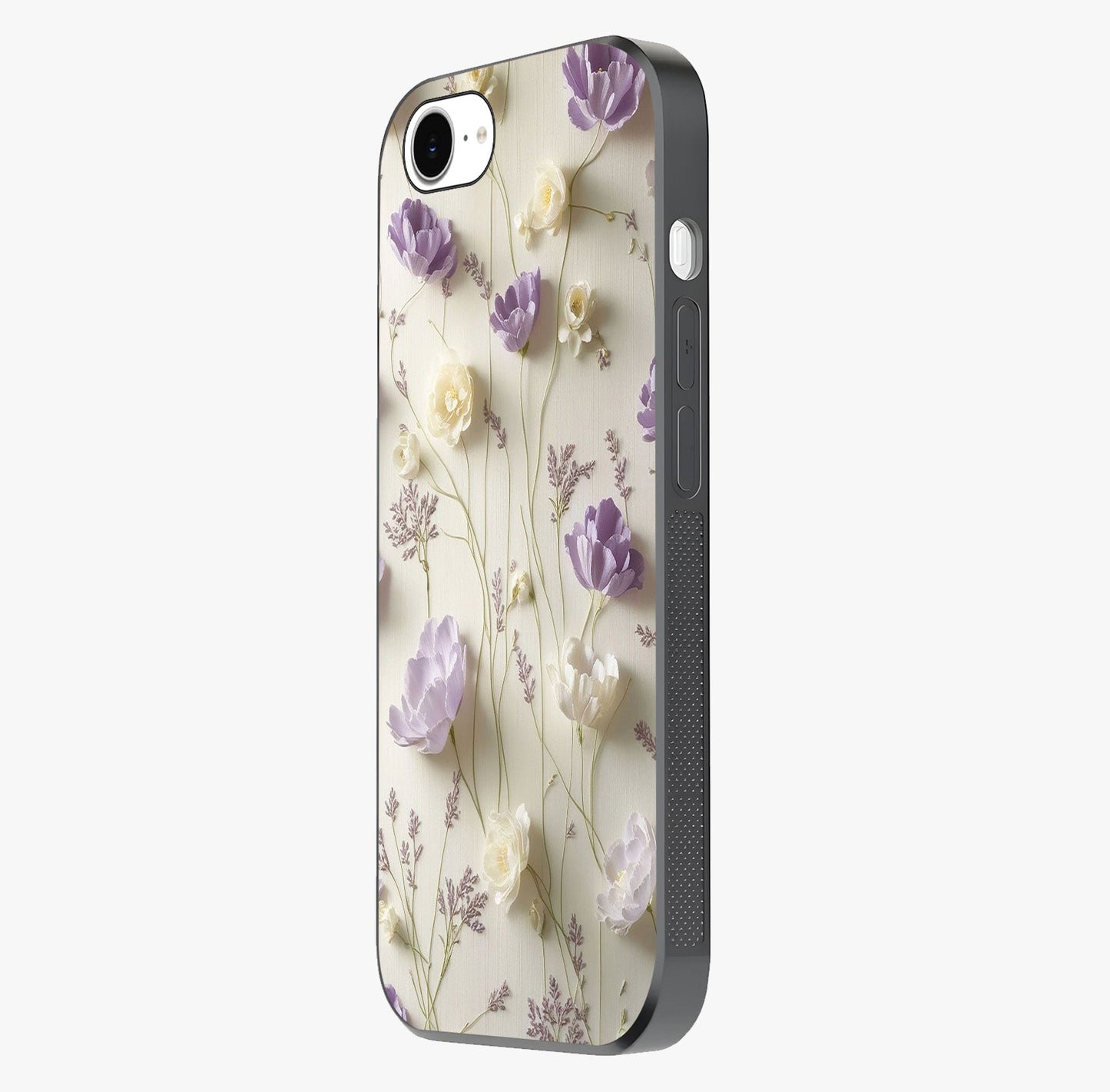 Lilac Breeze Harmony Glass Case photographed in natural light showing reflective finish and design depth.