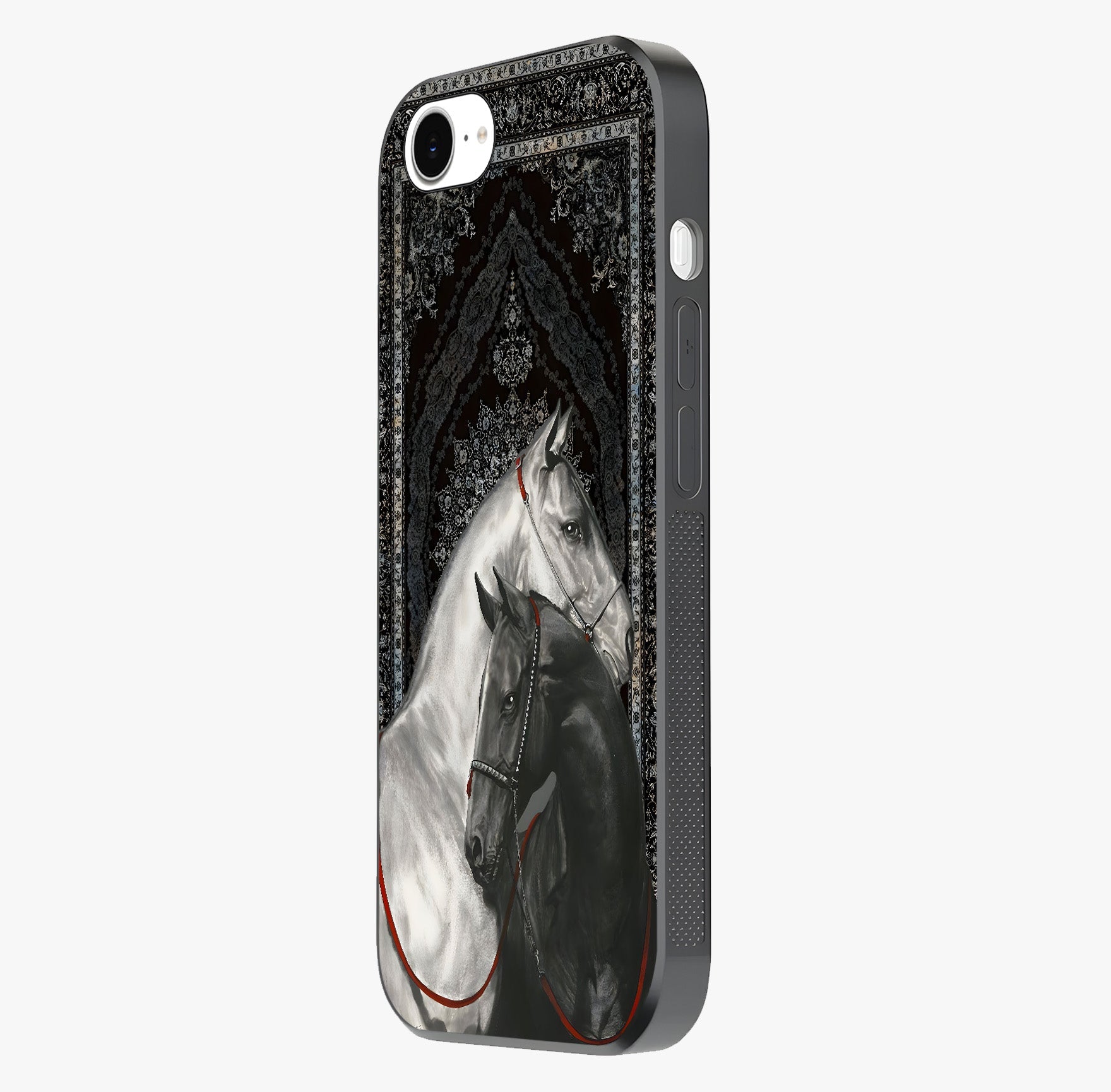 Majestic Ride Legacy Glass Case photographed in natural light showing reflective finish and design depth.