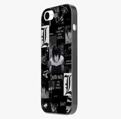Midnight Chaos Mind Glass Case photographed in natural light showing reflective finish and design depth.