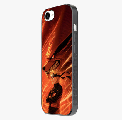 Nine Tails Legacy Glass Case photographed in natural light showing reflective finish and design depth.