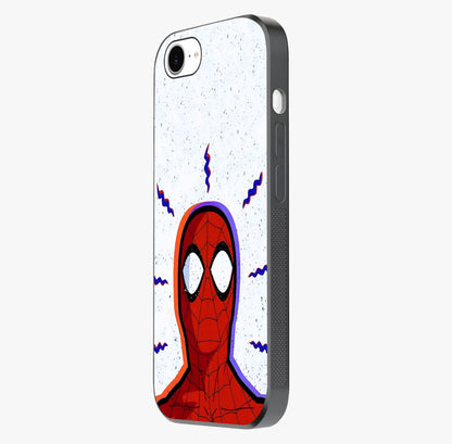 Omg Spiderman Glass Case photographed in natural light showing reflective finish and design depth.