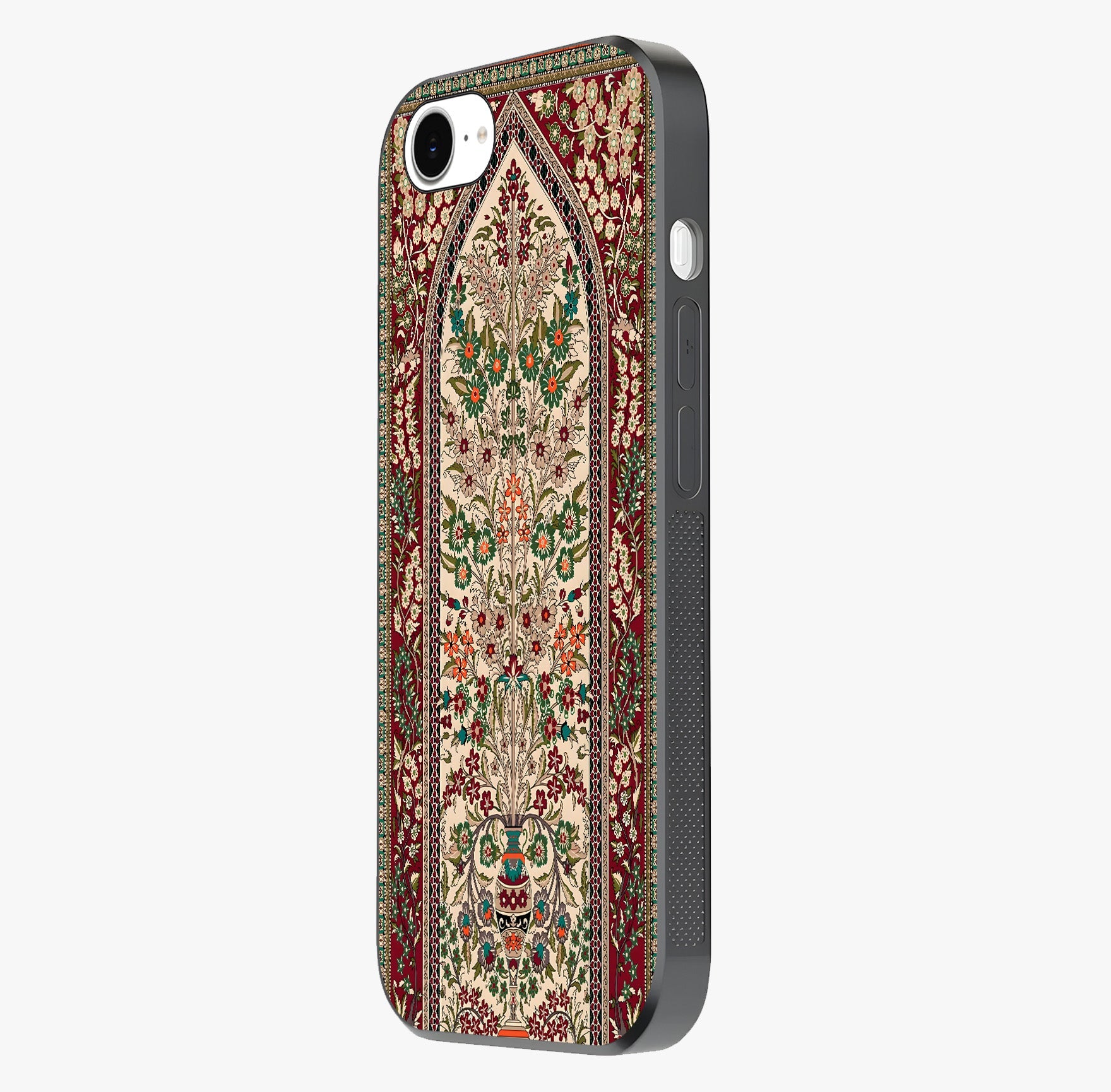 Persian Inspired Glass Case photographed in natural light showing reflective finish and design depth.