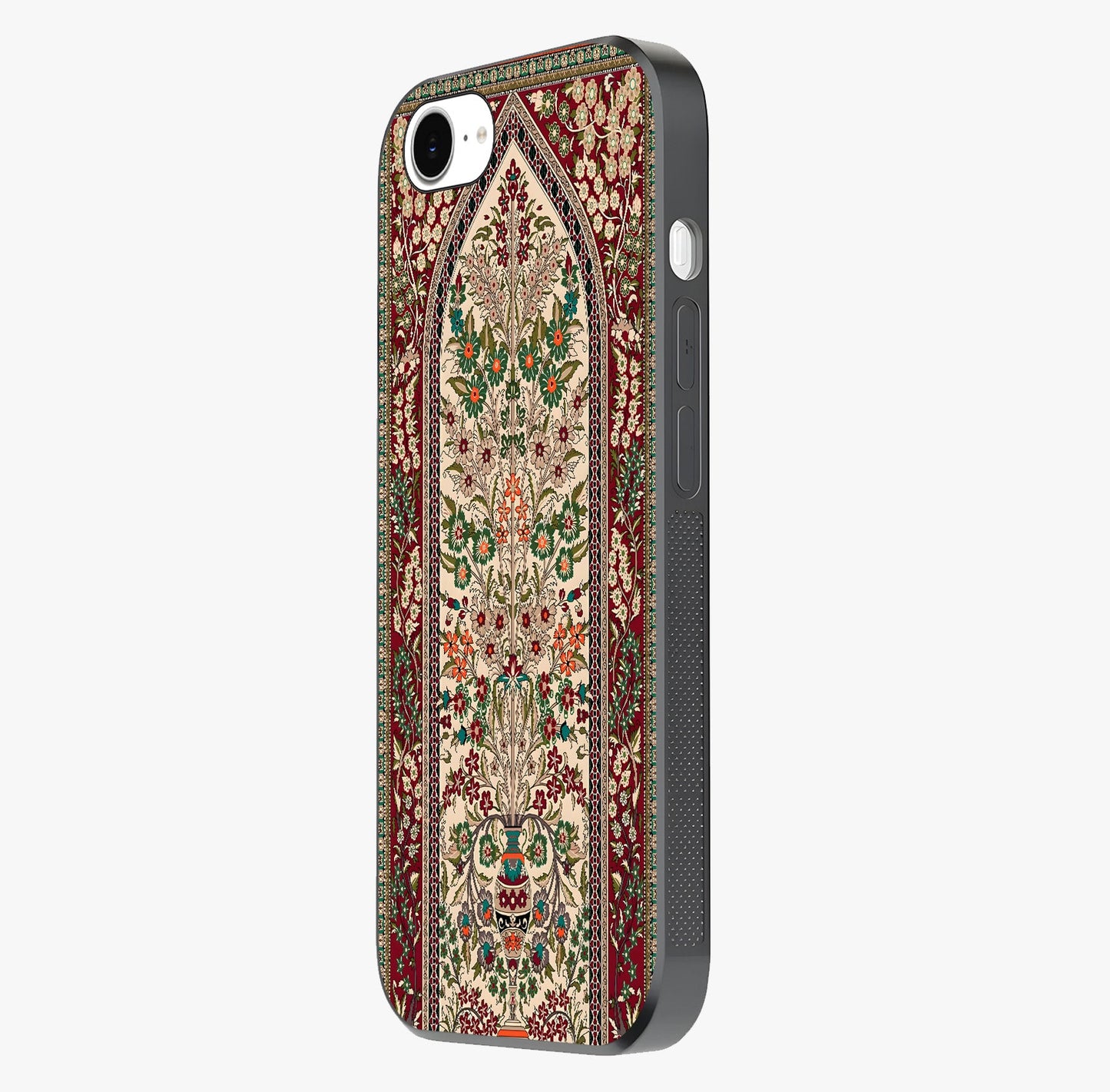 Persian Inspired Glass Case photographed in natural light showing reflective finish and design depth.