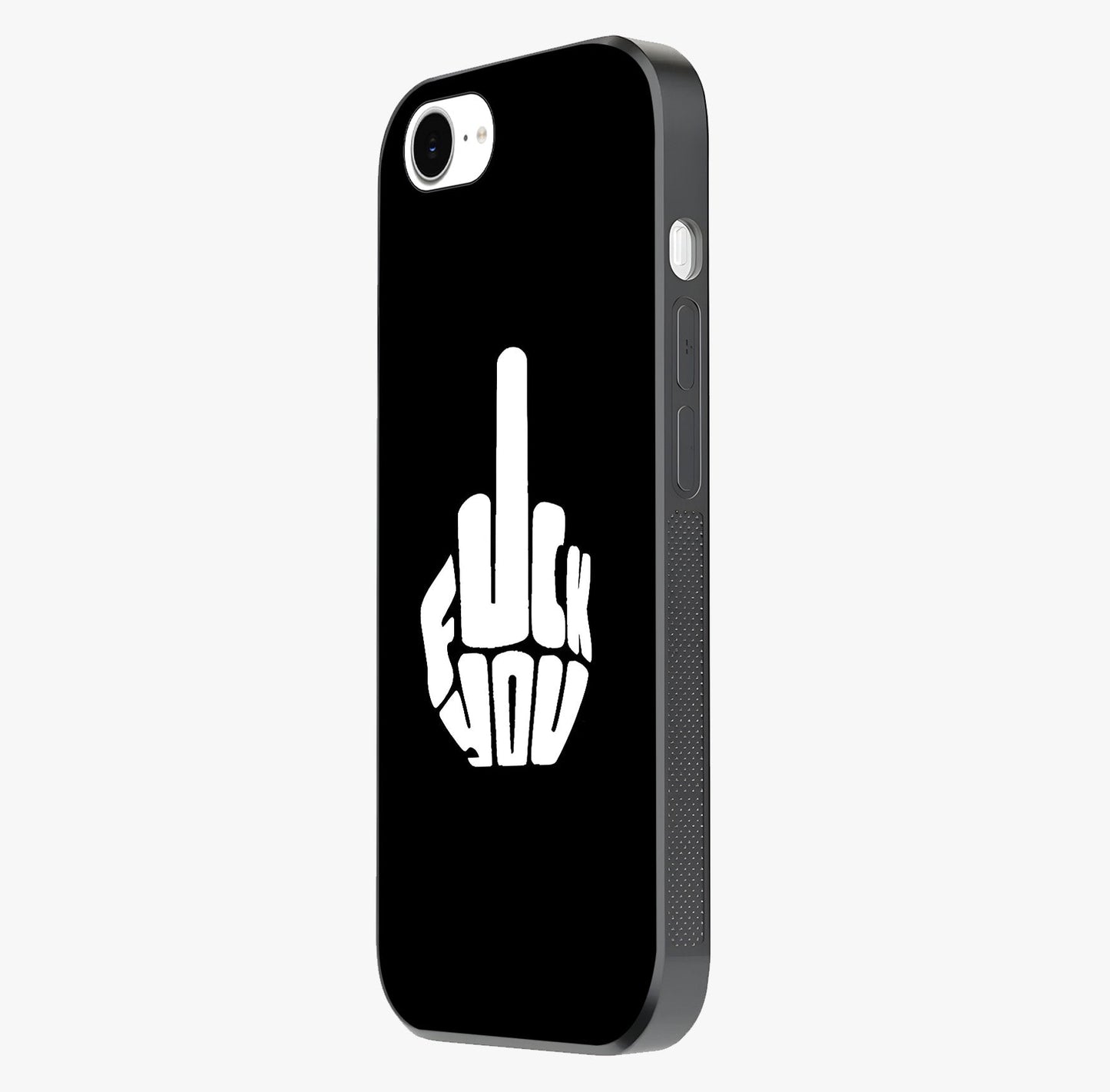 Rebel Mode On Glass Case photographed in natural light showing reflective finish and design depth.