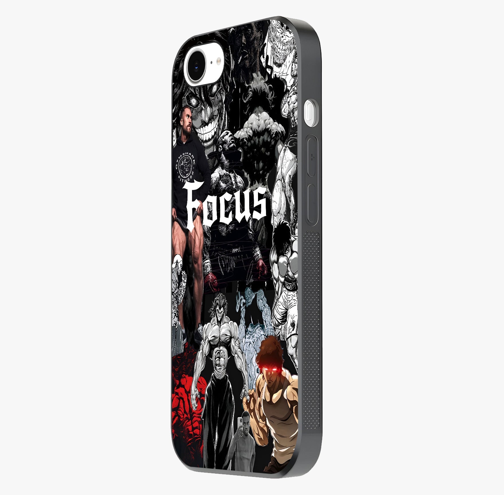 Relentless Power Focus Glass Case photographed in natural light showing reflective finish and design depth.