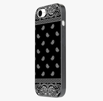Retro Rebel Threads Glass Case photographed in natural light showing reflective finish and design depth.