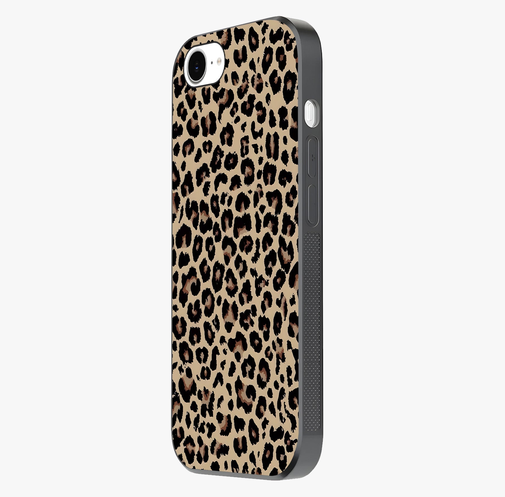 Savage Chic Pattern Glass Case photographed in natural light showing reflective finish and design depth.