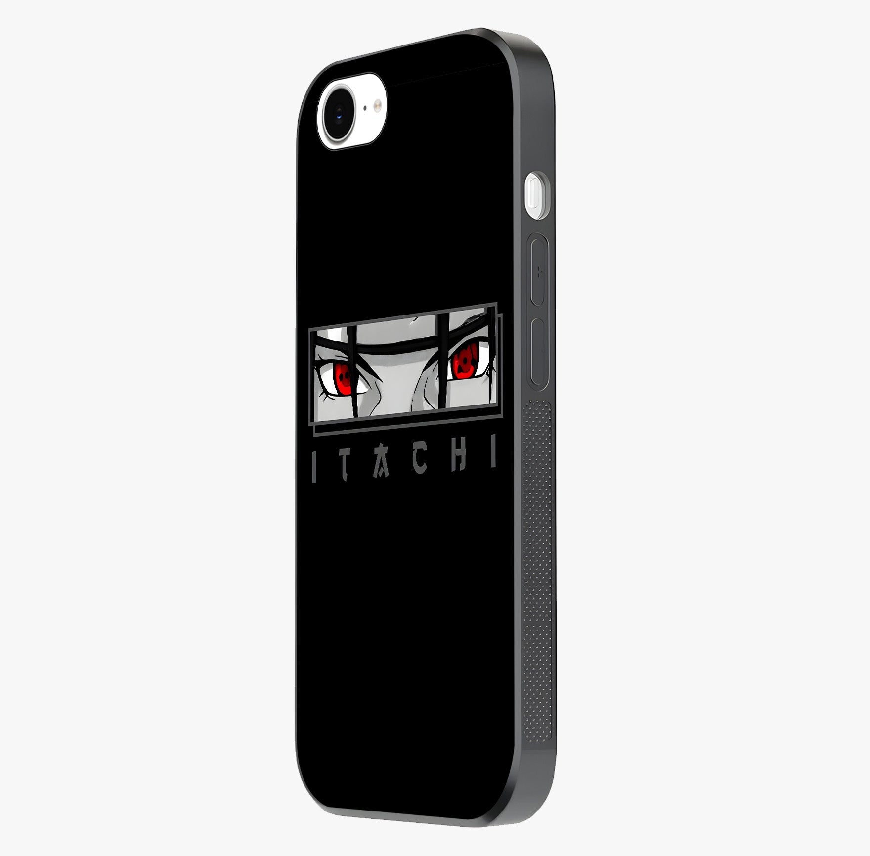 Scarlet Gaze Dominance Glass Case photographed in natural light showing reflective finish and design depth.