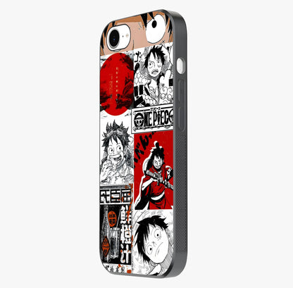 Strawhat Chaos Panels Glass Case photographed in natural light showing reflective finish and design depth.